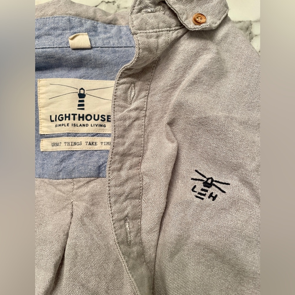 Lighthouse Chambray Button Down Shirt - image 8